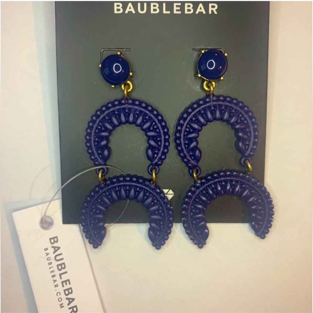 BaubleBar Blue Statement Earrings